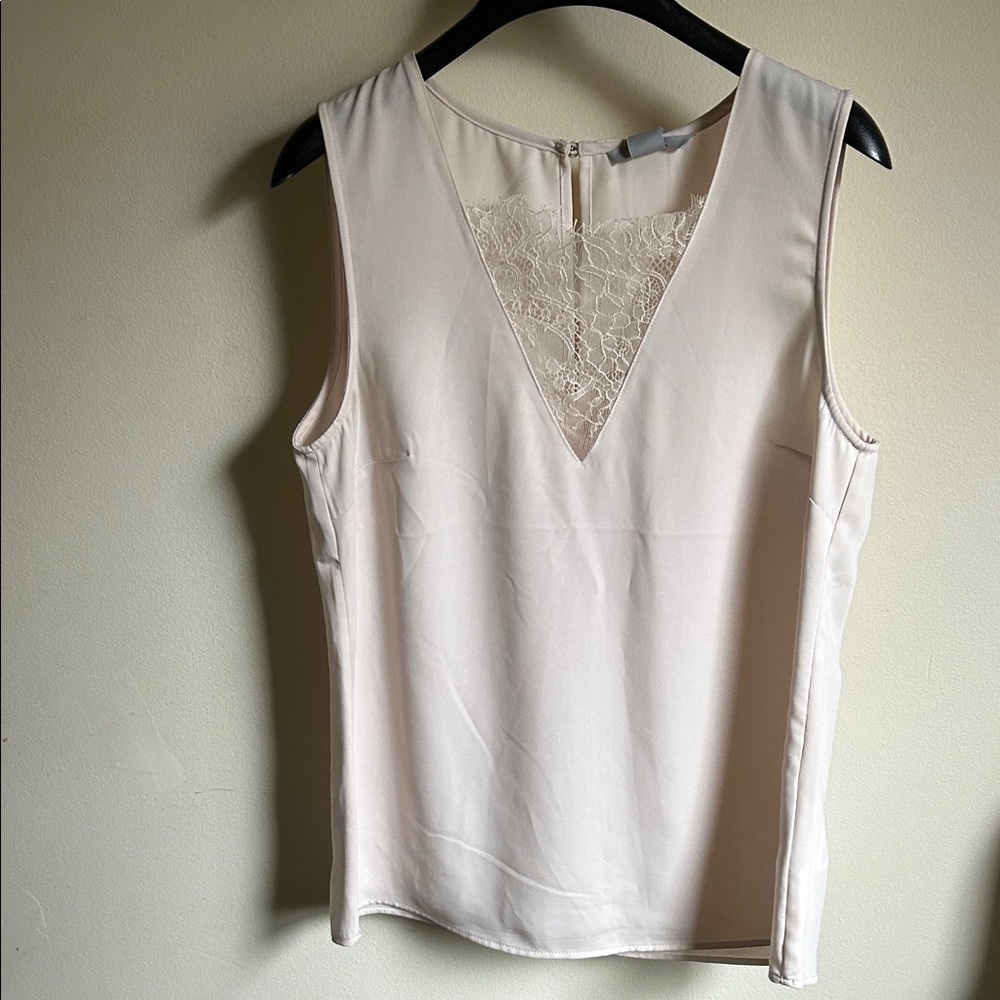 H&M Cream Lace Detail Blouse